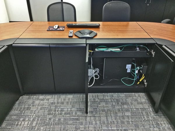 Russ-Bassett-Technical-Tables-cabinet-close-up-open