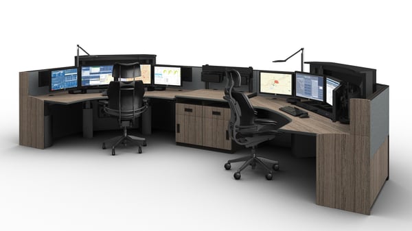 DC-26109-01 Midland County 911 - Opt 2 Rev A - 2 Operator Console - Rendering