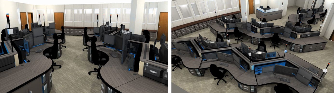 Chula Vista PD 911 Communications Console Furniture Rendering