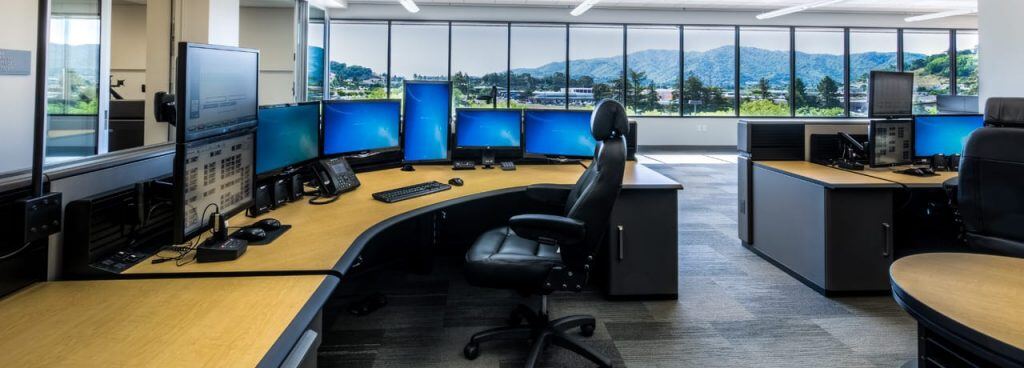 public safety console furniture disinfected using soap and water