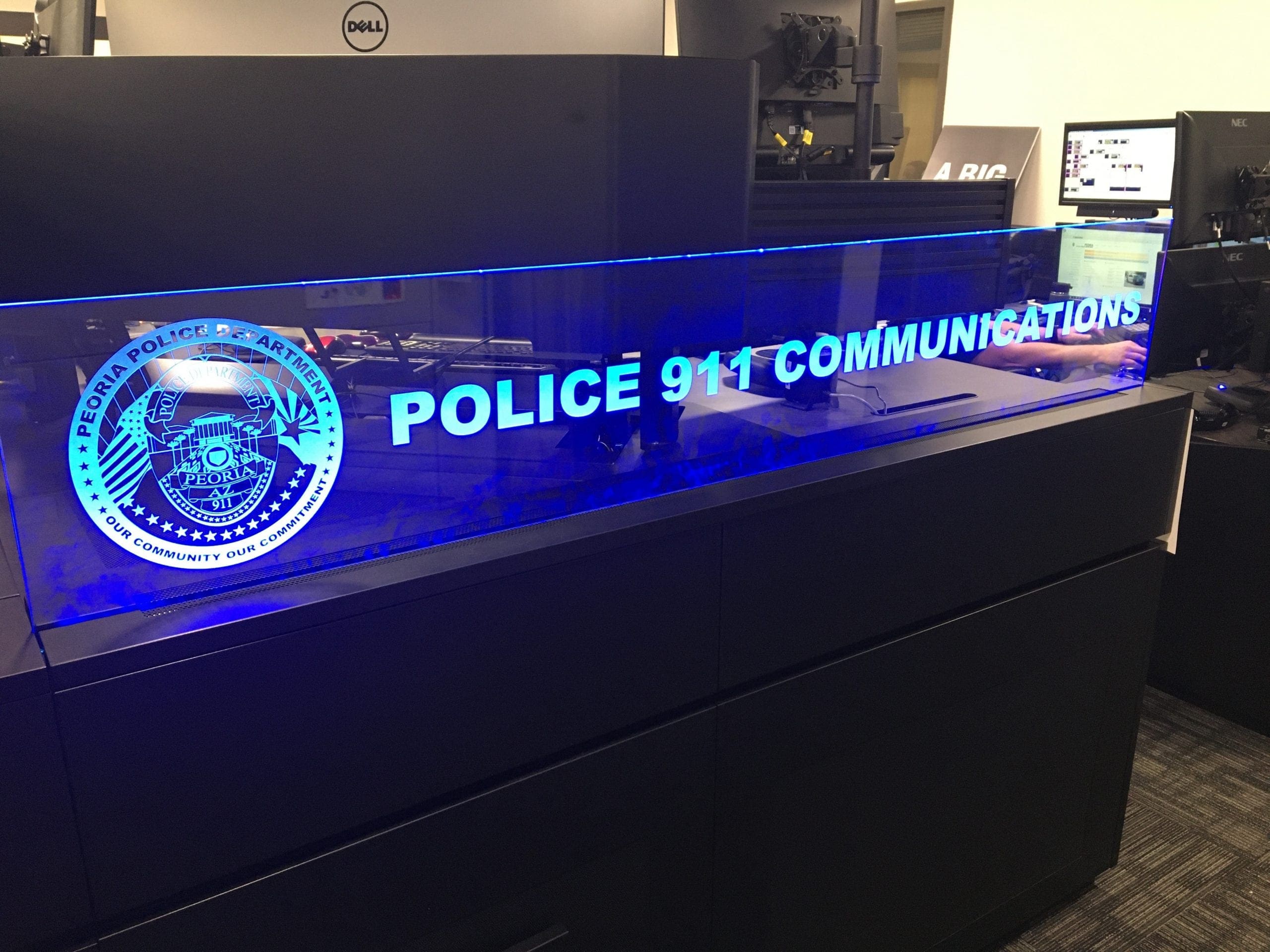 Peoria PD Etched Glazing