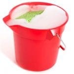 bucket of soap and water, soap and water deactivates the novel coronavirus